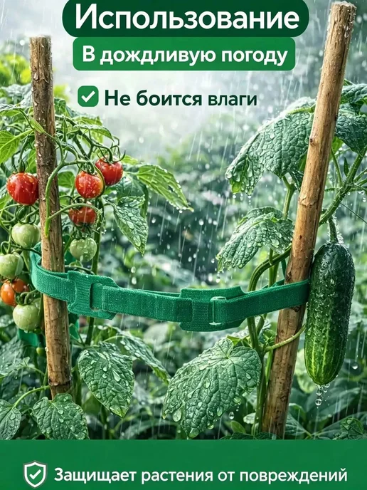 Подвязка для растений, Лента липучка,15 см, 50 шт, 50 шт, фото 5