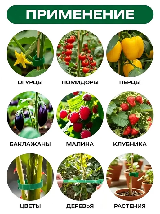 Подвязка для растений, Лента липучка,15 см, 50 шт, 50 шт, фото 8