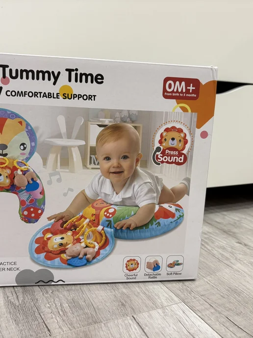 Tiptinytoe Развивающий коврик подушка с игрушками для малыша на пол, вариант, фото 2