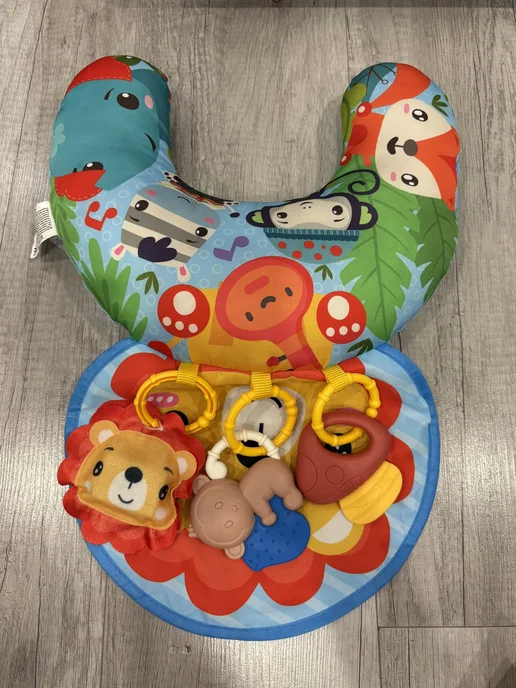Tiptinytoe Развивающий коврик подушка с игрушками для малыша на пол, вариант, фото 4
