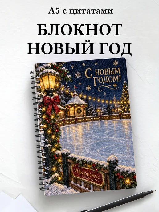 Новогодний блокнот с мотивирующими цитатами