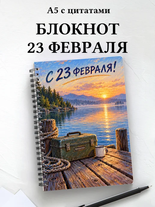 Блокнот в подарок на 23 Февраля с мотивирующими цитатами
