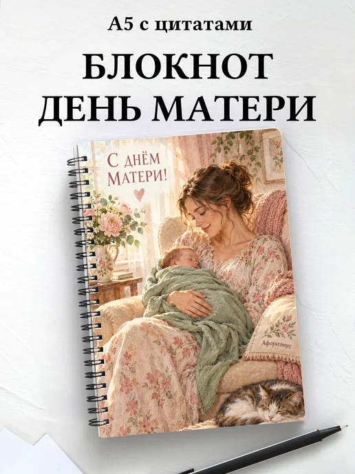Блокнот в подарок на День матери с мотивирующими цитатами