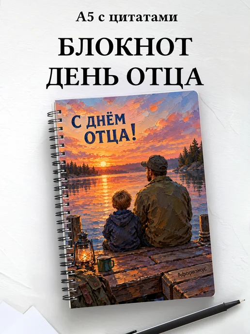 Блокнот в подарок на День отца с мотивирующими цитатами