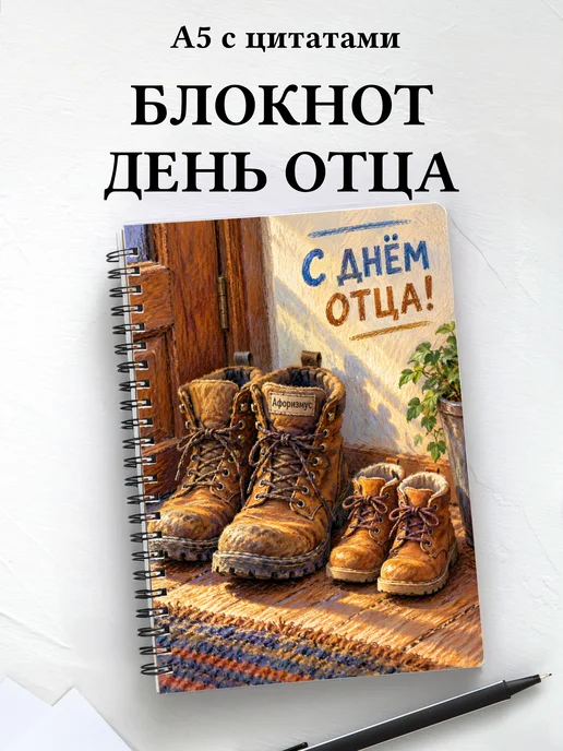 Блокнот в подарок на День отца с мотивирующими цитатами