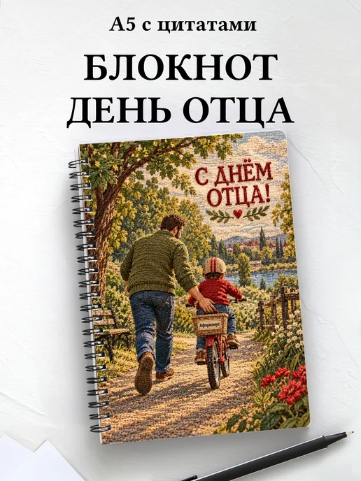 Блокнот в подарок на День отца с мотивирующими цитатами
