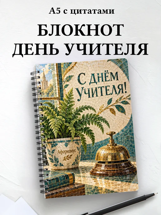 Блокнот в подарок на День учителя с мотивирующими цитатами