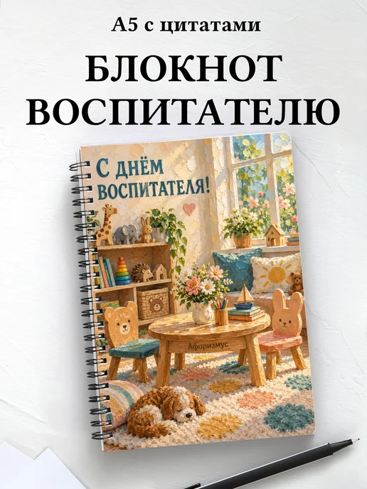 Блокнот в подарок на День воспитателя с цитатами