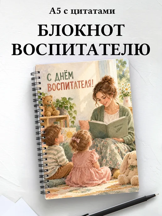 Блокнот в подарок на День воспитателя с цитатами