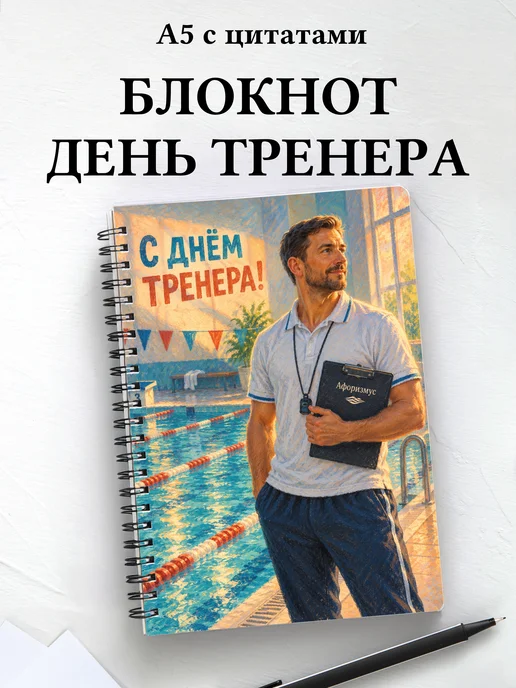 Блокнот в подарок на День тренера с мотивирующими цитатами