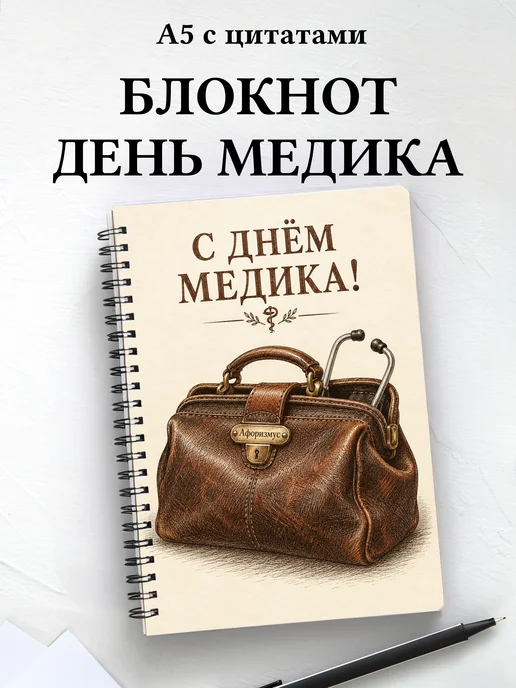 Блокнот в подарок на День медицинского работника с цитатами