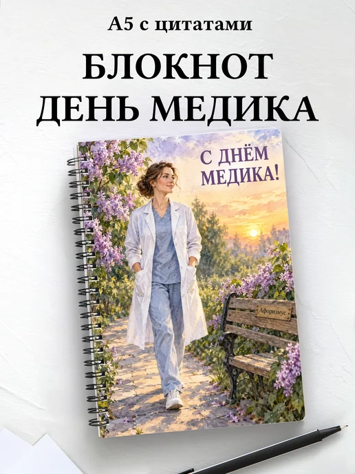 Блокнот в подарок на День медицинского работника с цитатами