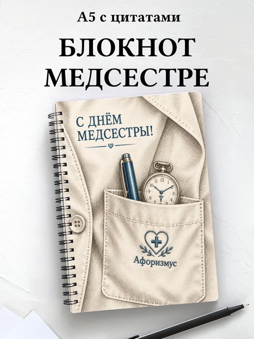 Блокнот в подарок на День медицинской сестры с цитатами