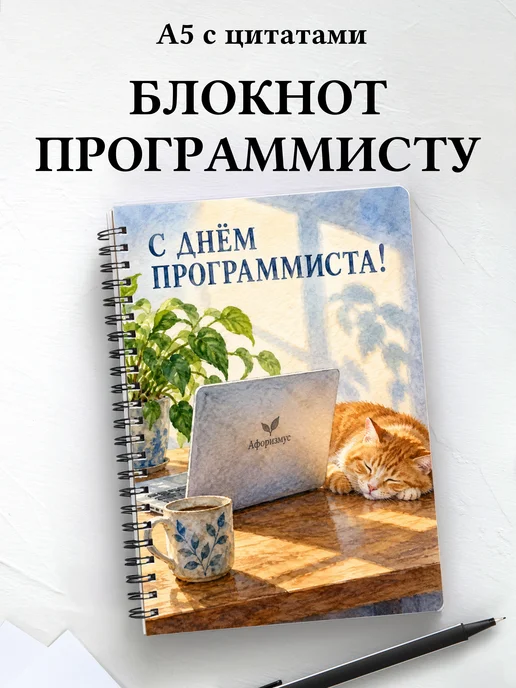 Блокнот в подарок на День программиста с цитатами
