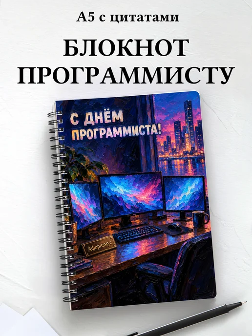 Блокнот в подарок на День программиста с цитатами