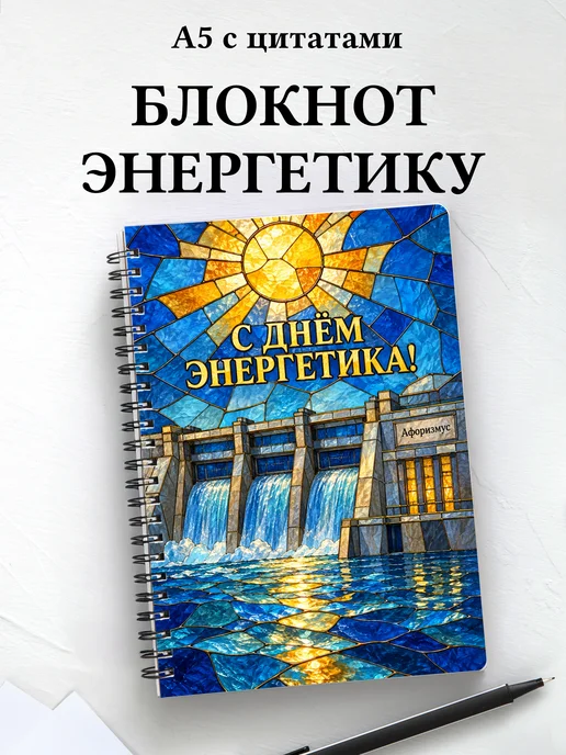 Блокнот в подарок на День энергетика с цитатами