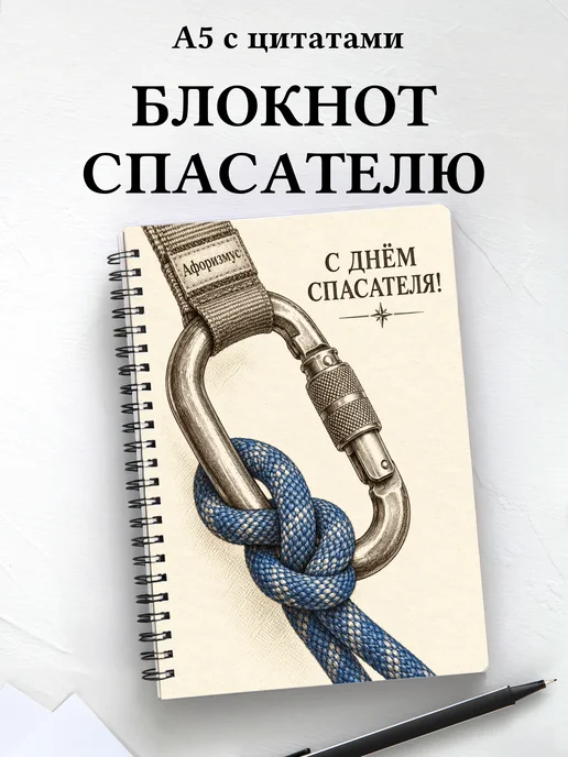 Блокнот в подарок на День спасателя с мотивирующими цитатами