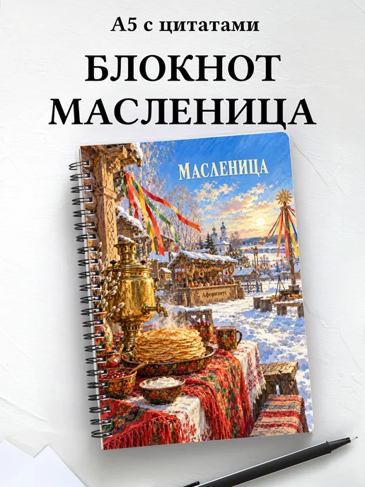 Блокнот к Масленице с мотивирующими цитатами