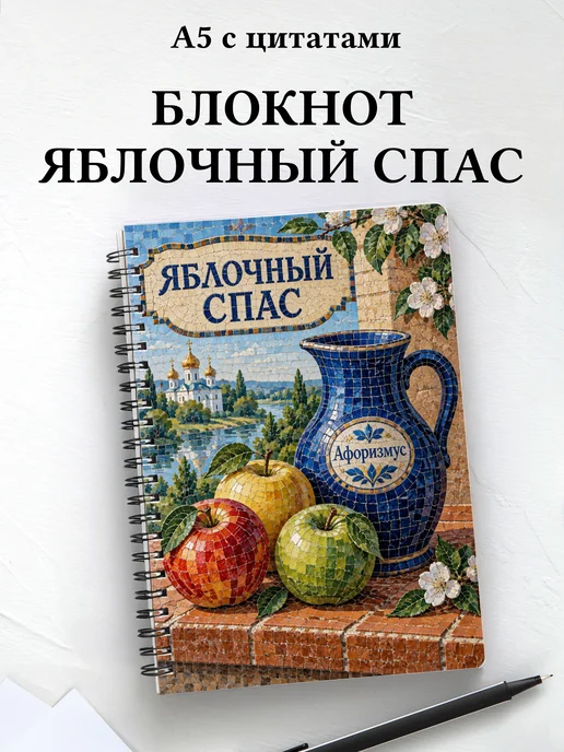 Блокнот к Яблочному Спасу с мотивирующими цитатами