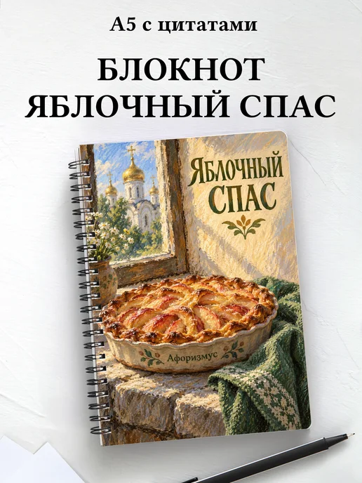 Блокнот к Яблочному Спасу с мотивирующими цитатами