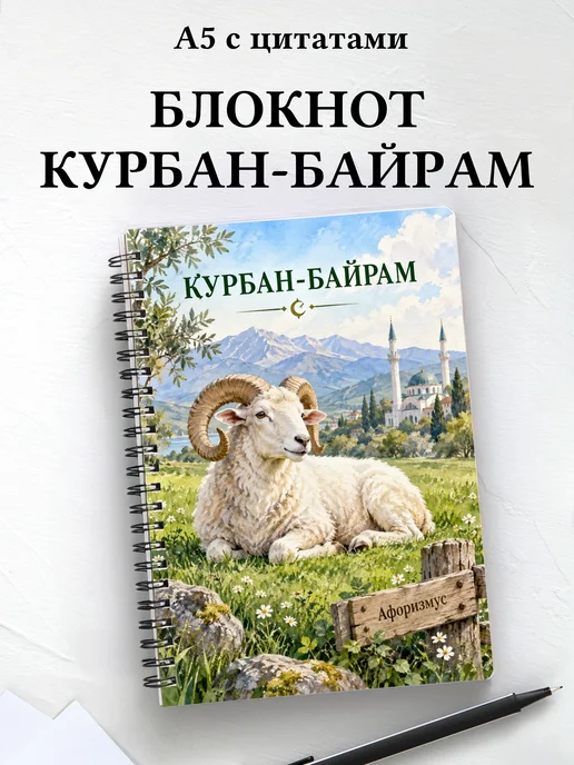 Блокнот в подарок на Курбан-байрам с мотивирующими цитатами