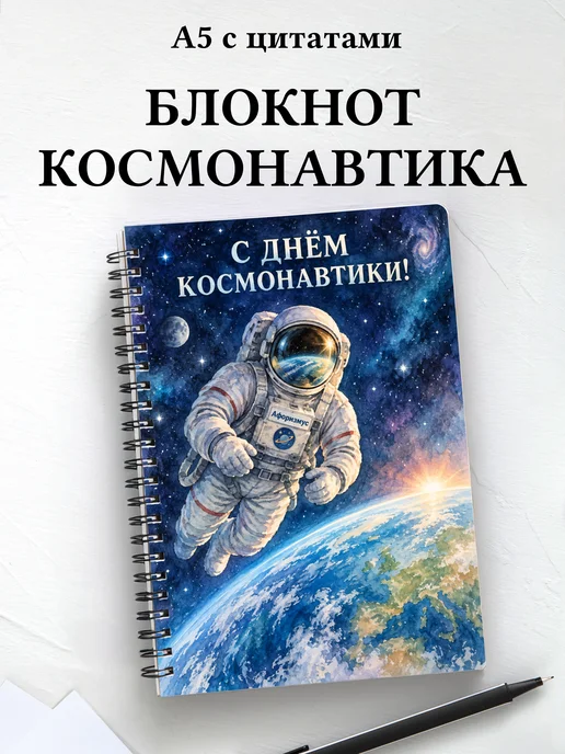 Блокнот к Дню космонавтики с мотивирующими цитатами