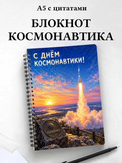 Блокнот к Дню космонавтики с мотивирующими цитатами