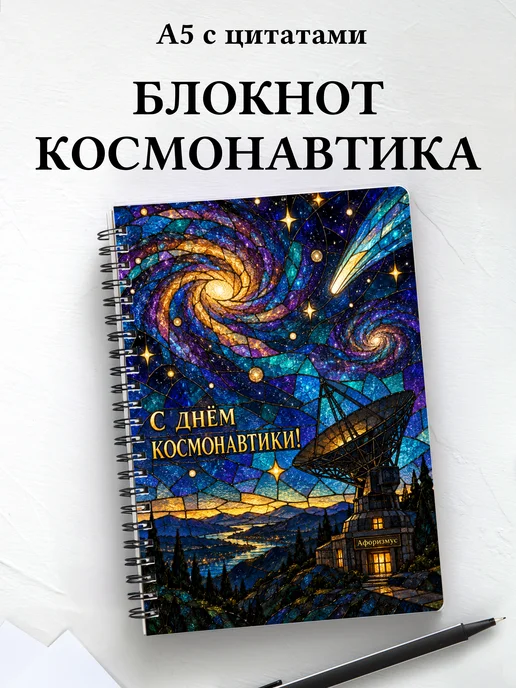 Блокнот к Дню космонавтики с мотивирующими цитатами