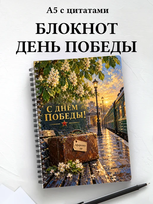 Блокнот к Дню Победы с мотивирующими цитатами