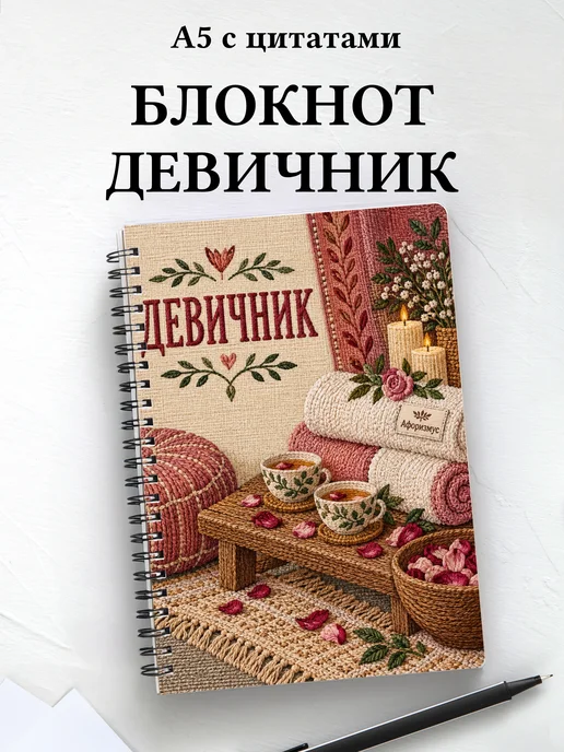 Блокнот в подарок на девичник с мотивирующими цитатами