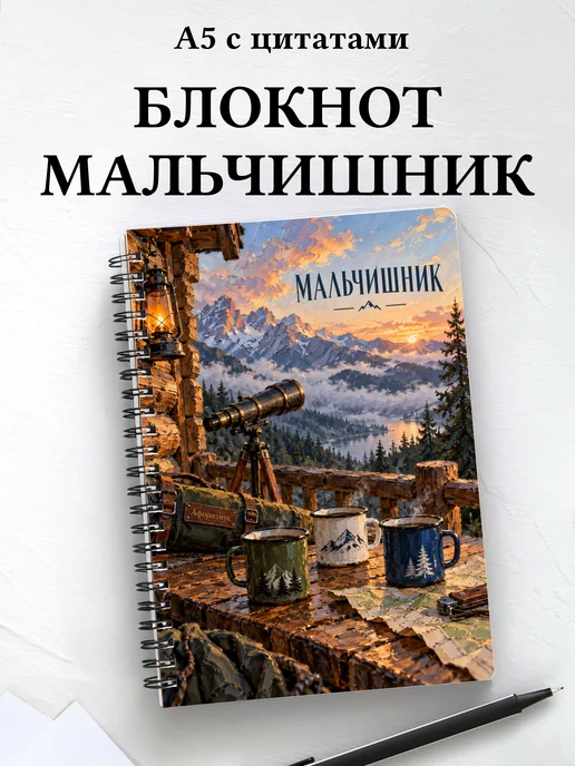 Блокнот в подарок на мальчишник с мотивирующими цитатами