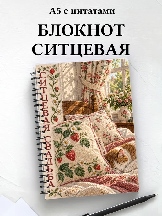 Блокнот в подарок на ситцевую свадьбу с цитатами