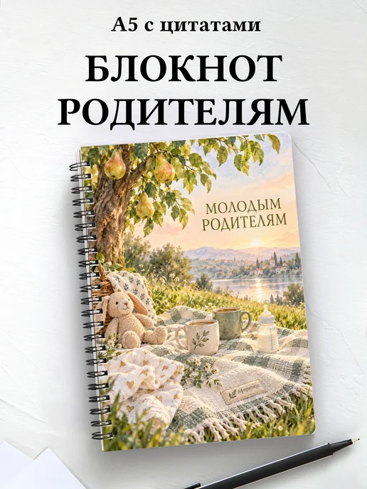 Блокнот для молодых родителей с мотивирующими цитатами