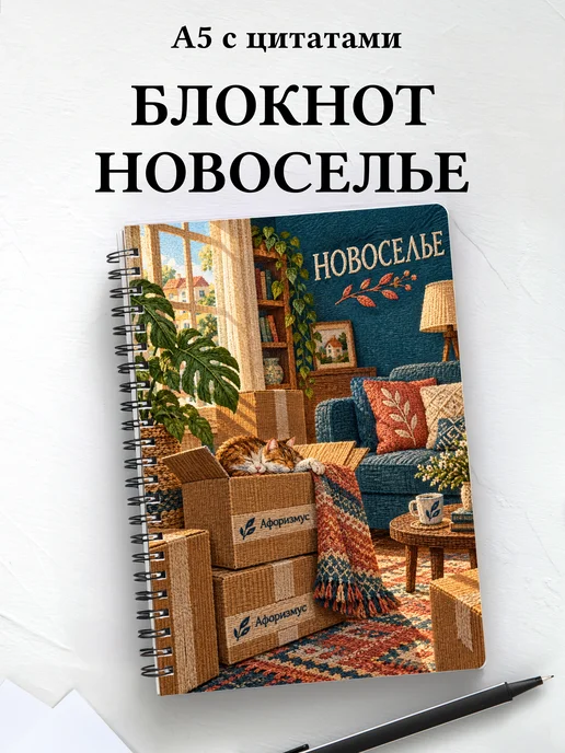 Блокнот в подарок на новоселье с мотивирующими цитатами