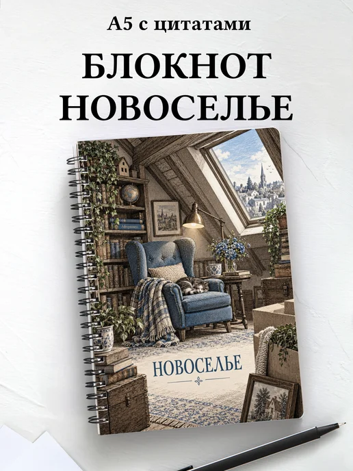 Блокнот в подарок на новоселье с мотивирующими цитатами