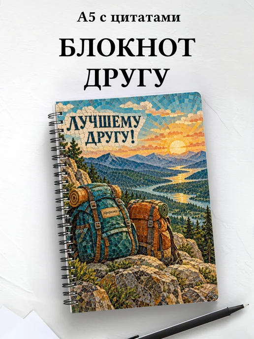 Блокнот для друга с мотивирующими цитатами