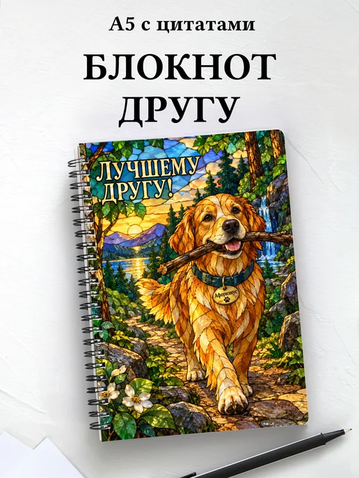 Блокнот для друга с мотивирующими цитатами