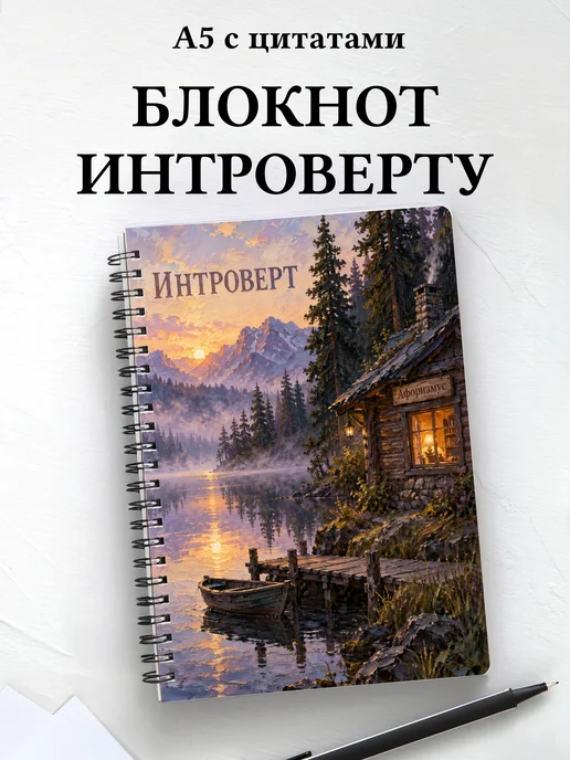 Блокнот для интроверта с мотивирующими цитатами