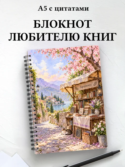 Блокнот библиофила с мотивирующими цитатами