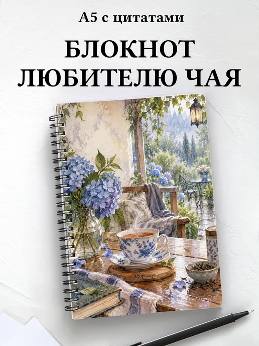 Блокнот для любителя чая с мотивирующими цитатами