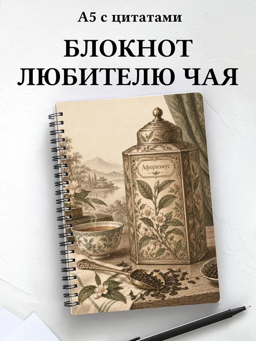 Блокнот для любителя чая с мотивирующими цитатами