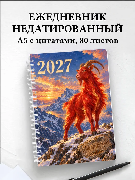 Ежедневник недатированный Символ 2027 года — коза