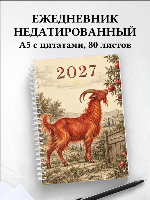 Ежедневник недатированный Символ 2027 года — коза