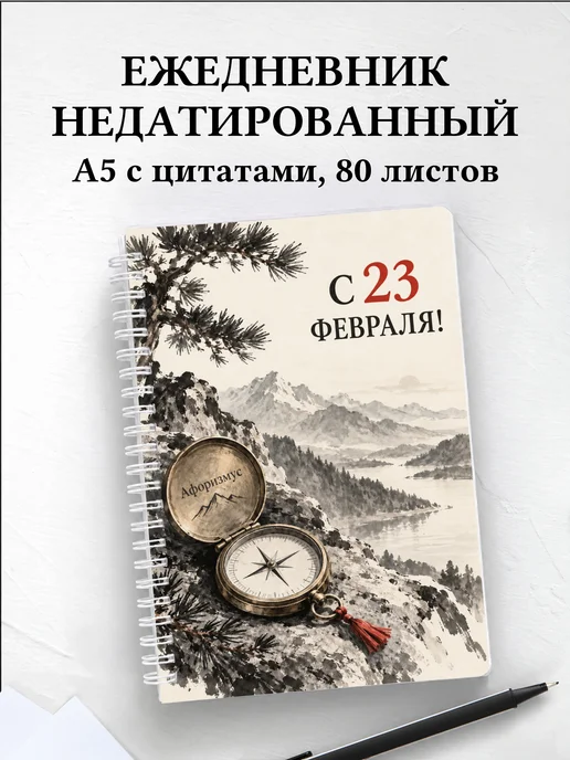 Ежедневник недатированный в подарок на 23 Февраля