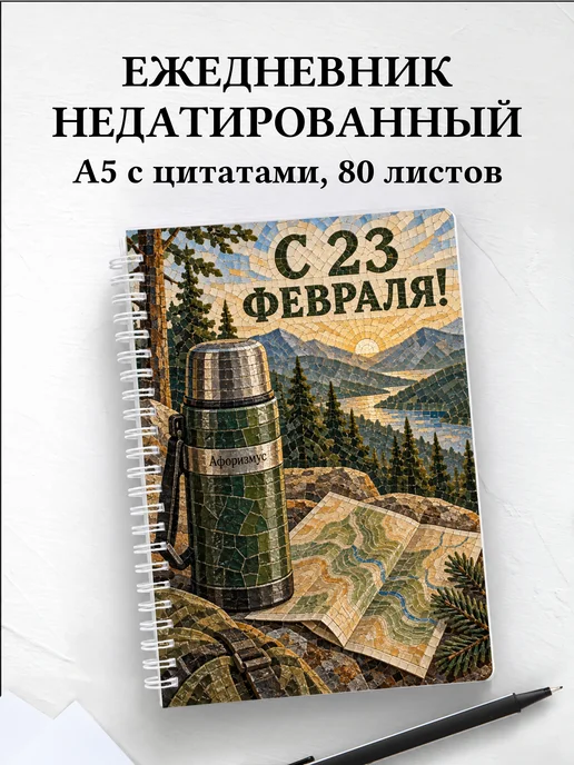Ежедневник недатированный в подарок на 23 Февраля
