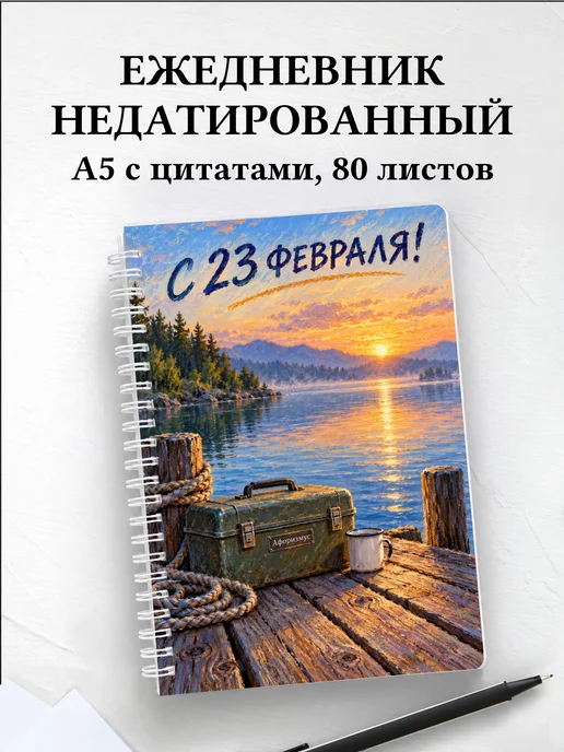 Ежедневник недатированный в подарок на 23 Февраля