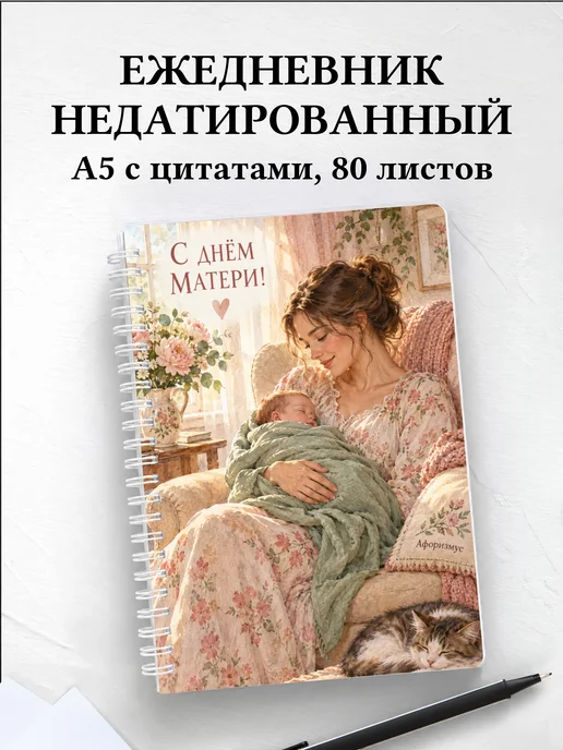 Ежедневник недатированный в подарок на День матери