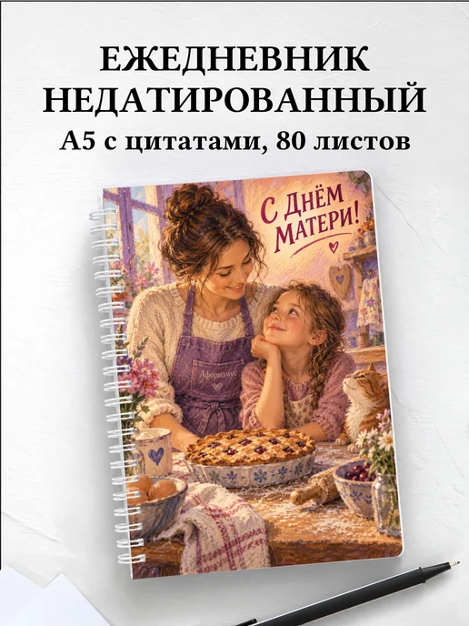 Ежедневник недатированный в подарок на День матери