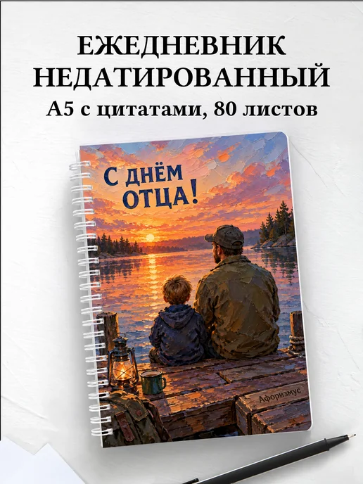 Ежедневник недатированный в подарок на День отца
