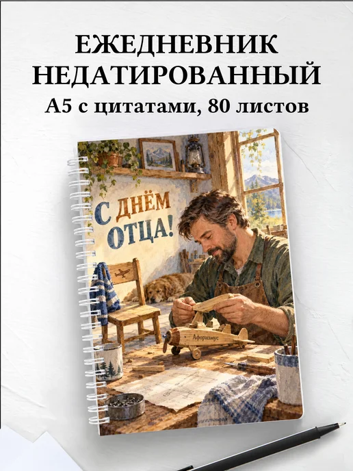 Ежедневник недатированный в подарок на День отца